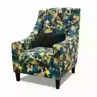 Luxury Fabric Accent Chair with Reversible Cushion